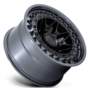 ブラックライノ　アルファ BR008　マットブラック/ガンメタリップ