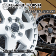 ブラックライノ バハリ BR022　 シルバー/マシンドフェース 18x8 6H/139.7 +45