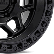 KMC　KM553 トルクス　マットブラック/グロスブラックリップ