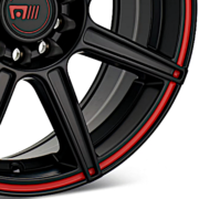 モテギレーシング MR142 CS8 サテンブラック/レッドストライプ