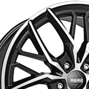 MOMO　スパイダー　マットブラック/ダイヤモンドカット