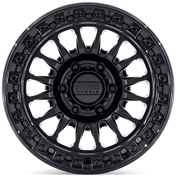 KMC KM552 IMS マットブラック/グロスブラックリップ - | ランクル