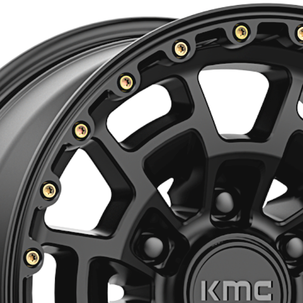 mika ブラック38 KMC KM718 サミット サテンブラック - | ランクル・プラド